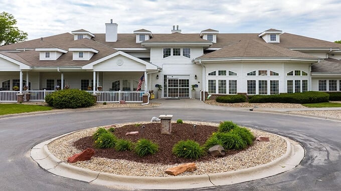 Outdoor Front Entrance of Memory Care Facility